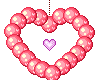 pink heart dangle
