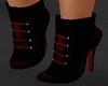 red black ankle boots