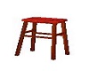 red and mahogany stool