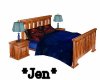 Country Blue Bed Poseles