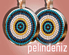 [P] Blue eye earrings