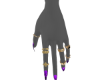 *Purple Nails+Gold Rings