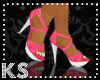 {K} Pink/White Sandals