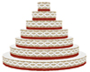 wedding 7 tiers cake