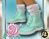 MINT ANKLE  BOOTS derv