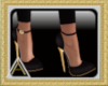 (AL)Black N Gold Heels