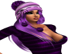 Cute hat w hair purple