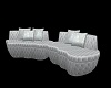 WHITE LEATHER KISS COUCH
