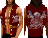Crimson Gold Skull Vest