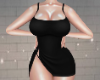 KTN Black Slit Dress