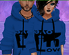 couples blue hoody *F
