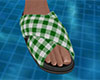 Green Sandals Plaid (M)