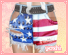 |☯|Frayed USA Shorts