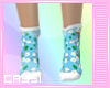 Childs Blue Flower Socks