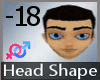 Head Shape -18 M A