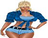 *F RLL BLUE TOP/SHORTS