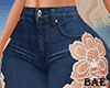 B| Boho Lace Jeans -Dark