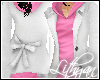 Lady suit, white/pink