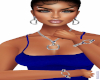 Silver 5pc Blu Jewel Set