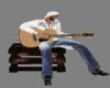 Cowboy Bench W/Guitar
