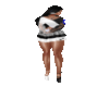 Black-white skirt+laceUA