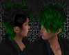 W Hair green/black