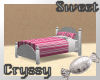 Pink Stripe Cuddle Bed