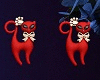Red Cat Earrings