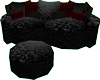 LT BLACK CUDDLE COUCH