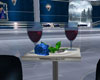 Blue Rose Wine Glass