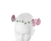 D!Sleepy pink rose crown