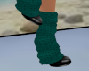 Teal Leg Warmer Boots