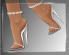 WHITE SEXY LATEX SANDALS
