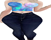 Blue opal crop n jeans