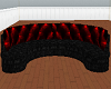 Red/Blk Round Couch