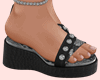 E* Black Snake Sandals