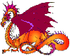 animated orange dragon