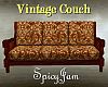 Vintg Country Couch Brn