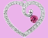 pink gem heart necklace