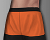 V| black x orange shorts