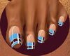 Plaid x Gold set pedi