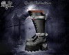 GOTH BOOTS SILVER BLACK