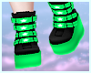 ☾ Neon Green Boots