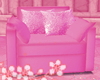 Pink Suede Chair e
