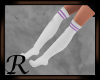 RL Kneesock White/Purple