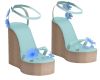 Blue Floral Sandals