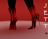 Toxic Red Spike Boots