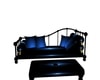 black & blue bed
