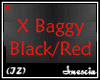 (IZ) Baggy Black/Red