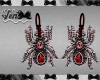 Ruby Spider Earrings